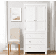 thumbnail image 1 of Closet "Armonía" de Madera Ropero Artesanal con Cajones y Barra - Blanco - 90x50x180 cm, 1 of 3