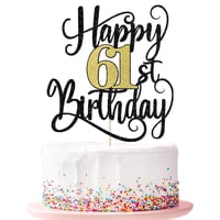 Decoración De Tarta Ruscalin Para Fiesta De Cumpleaños Número 61