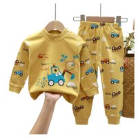 Kivara - Pijama Niño Manga Larga Algodon Infantil Amarillo 48