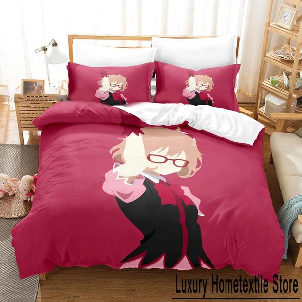 Beyond the Boundary Mirai Kuriyama Bedding Set Boys Girls Size Duvet Cover Bed Kids Adult Home Textiles Bed Sheets