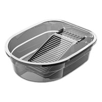 Magideal - Lavabo De Tabla De Lavar, Lavabo De Limpieza, De Lavado De Plástico Con Tabla De Lavar, Para Paño De Limpieza , Gris Transparente