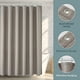 thumbnail image 2 of Conjuntos de Cortina de Ducha Geométrica REGALWOVEN con 12 Ganchos, Cortina de Ducha Texturizada Moderna e Impermeable para Decoración de Baño Gris 71"W x 71"L, 2 of 7