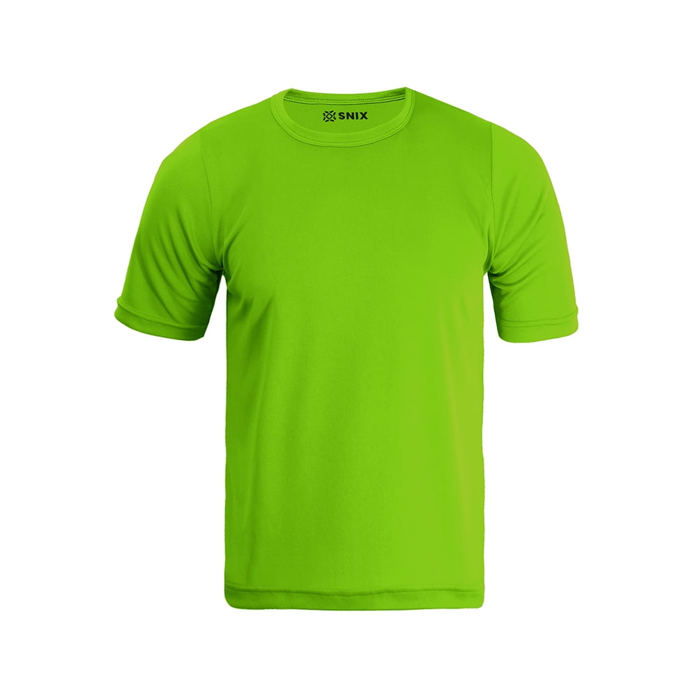 Snix - Polera Deportiva Infantil Dry Fit Verde Fluor Talla 10