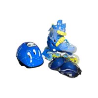 Genérico - Patin Lineal Con Luces Y Kit Talla S 31 34 Azul Claro