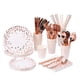 thumbnail image 3 of 200pcs Set De Vajillas Desechables Conjunto Placas De Fiesta Tazas Tazas Servilletas Party Supplies Rose Gold, 3 of 5