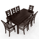 thumbnail image 1 of Juego de Comedor Sevilla 8 Sillas incluye 2 sitiales Chocolate Mesa 1.8 Rectangular Madera, 1 of 5