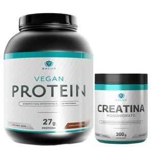 Palikos Fitness - Proteína Vegana 1Kg + Creatina Monohidratada 300G Salux