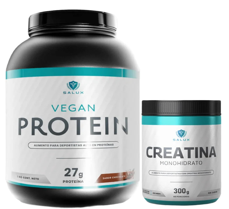 Palikos Fitness - Proteína Vegana 1Kg + Creatina Monohidratada 300G Salux