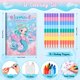 thumbnail image 2 of Libros para colorear BenLouis Mermaid Mini Kids, 24 unidades, obsequios de fiesta, 2 of 7