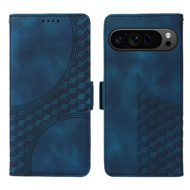 Carcasa FOXDOCK Google Pixel 9 Pro XL de cuero PU, diseño acolchado clásico, protección contra caídas y rayones