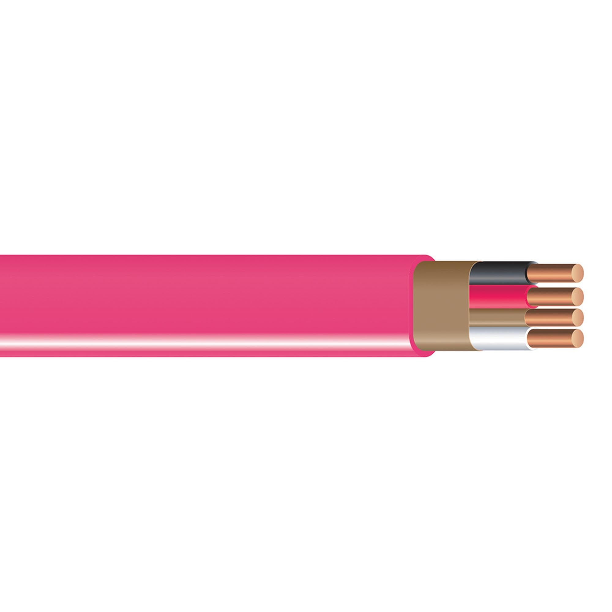 Cable Eléctrico Southwire Romex Simpull, Calibre 10, 3 X 50 Pies, Rosa