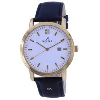 Reloj Westar White Dial Gold Tone Stainless Steel Quartz 50244 Gpn 101 Men'S Watch