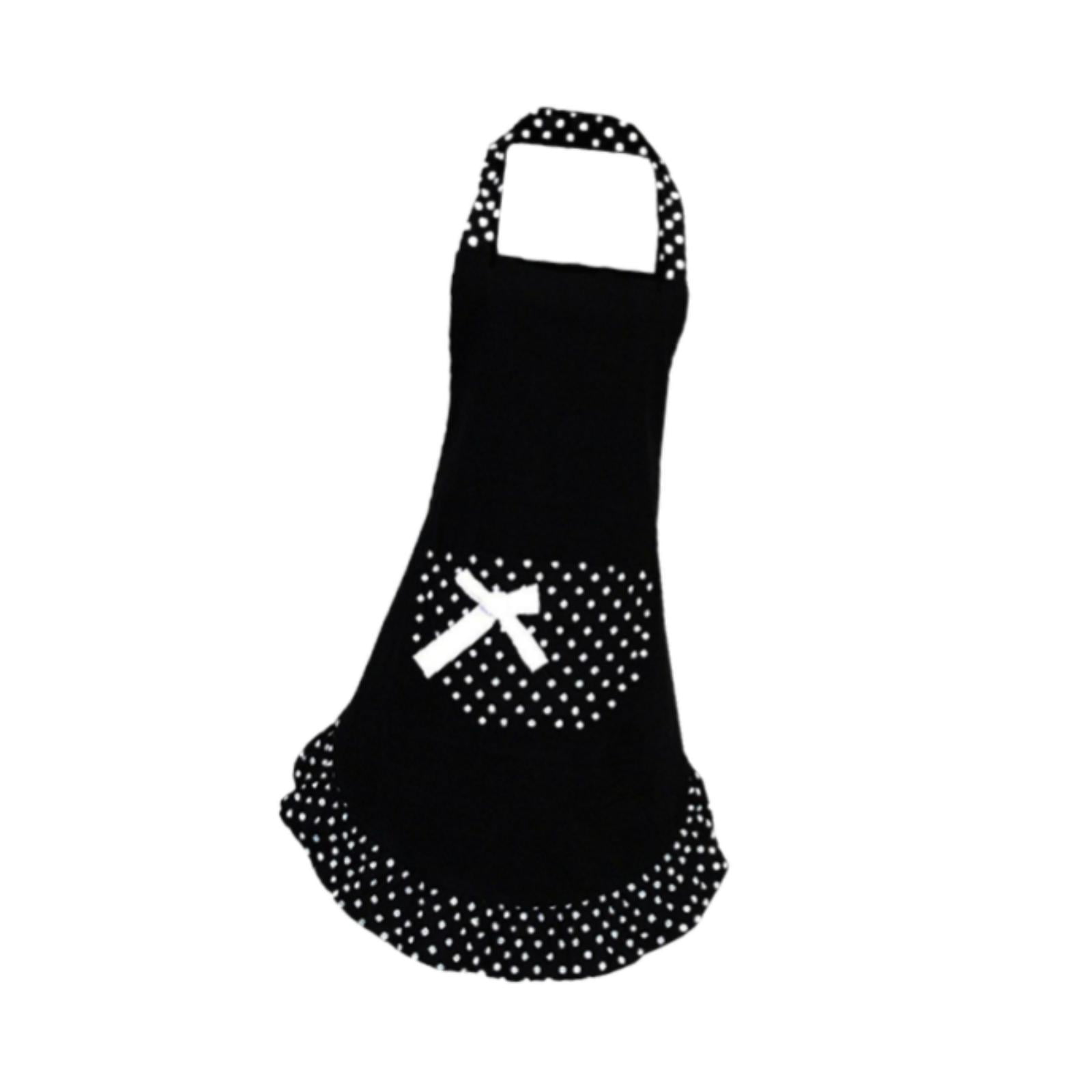 Magideal - Delacmoto De Bowknot Divertido Con Bolsillos, Para Mujeres, Niñas, Adornos, Adornos, Restaurante, Delantal De Pasteles Para Mujeres, Criada, Diseño Negro