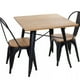 thumbnail image 4 of Mesa Comedor Cuadrada Madera Tolix Negra, 4 of 5