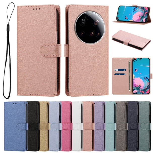 Cartera Funda para Xiaomi 15 Ultra Carga Inalámbrica, Rosa