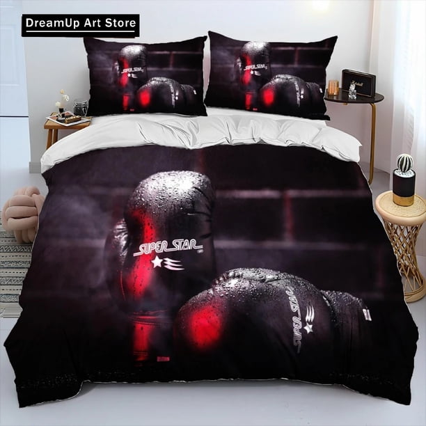 Boxing Gloves Boxer Fight Bedding Set Duvet Cover Bed Set Quilt Cover Boys Adult Home Textile