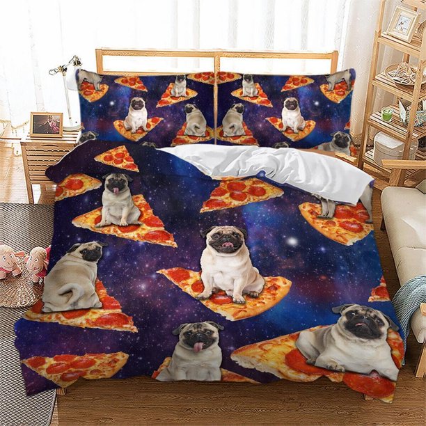 Galaxy Skull Mickey Mouse Quilt Duvet Cover Set Pillowcase Kids Home Textiles3-Piece Bedding Set