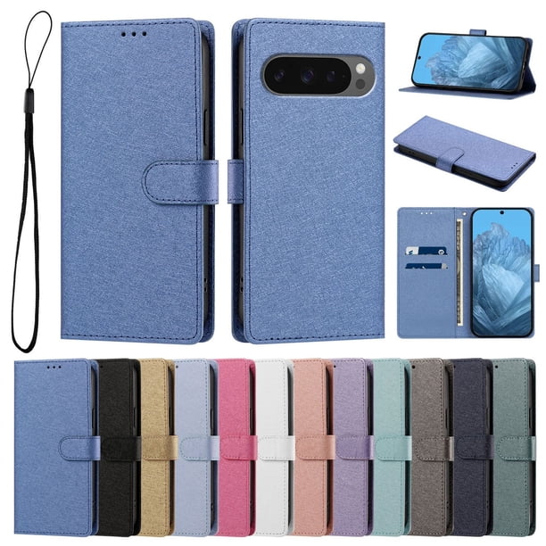 Cartera Funda para Google Pixel 10/10 Pro 5G Carga Inalámbrica, Azul