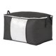 thumbnail image 1 of Bolsa de almacenamiento transparente de gran capacidad con doble cremallera, resistente al desgaste, para embalaje de edredones de temporada, negro 23.6x16.9x13.8 pulgadas, 1 of 5