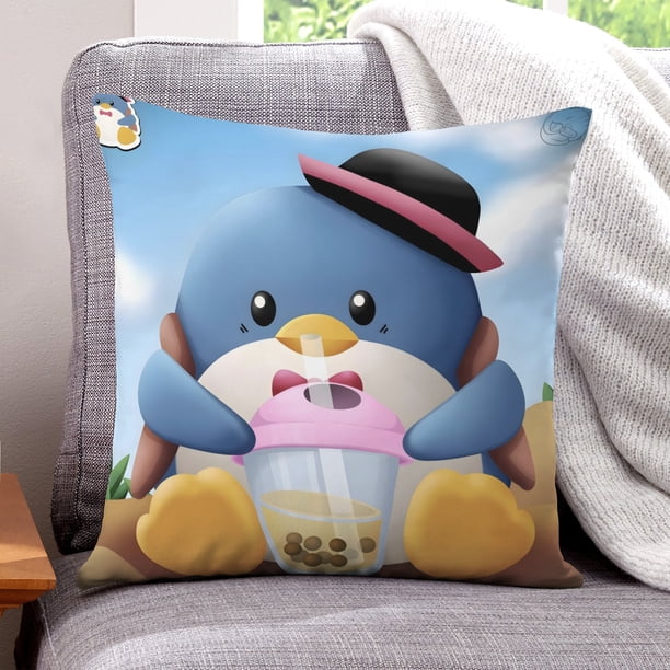 Tuxedo Sam Fundas de almohada de terciopelo con tema, regalos de funda de almohada, decoración para el hogar, cojín de lanzar, regalo de cumpleaños para fans y parejas.30*30cm.