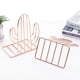 thumbnail image 3 of Geometric Metal Iron Cactus Bookends - Heavy Duty Nonskid Book Stand Organizer for Shelves & Binders, 3 of 4