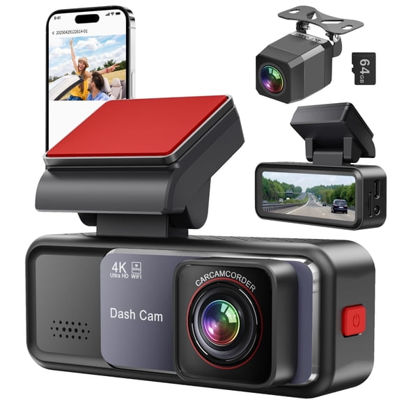 Cámara Para Auto 4k+2k Con Cámara Frontal Y Trasera Wifi Pantalla Ips De 3 2