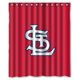 thumbnail image 1 of Cortina de ducha de los St Louis Cardinals, juego de cortina de baño con ganchos, tamaño 60 x 72 pulgadas, 1 of 3