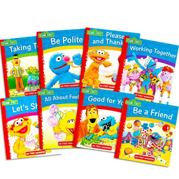 Set de libros Sesame Street Elmo Manners Kids Toddlers (8 libros)