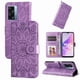 thumbnail image 1 of Funda tipo cartera FOXDOCK para OPPO A77 5G , diseño girasol en relieve, cuero PU, cierre magnético, soporte y tarjetero, 1 of 5