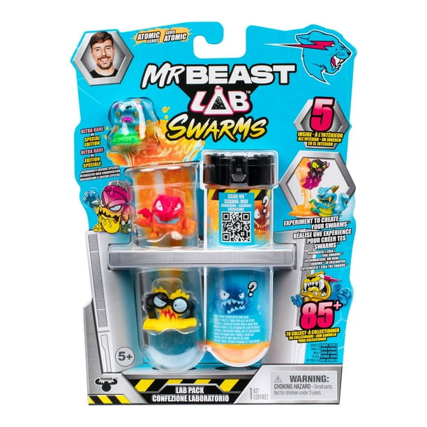 Figura coleccionable Mr Beast Lab Swarms Tubo Con 5 Figuras