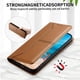 thumbnail image 2 of Funda tipo cartera con bloqueo RFID para Samsung Galaxy A52/A52s cubierta magnética de cuero con tapa y soporte Marrón, 2 of 6