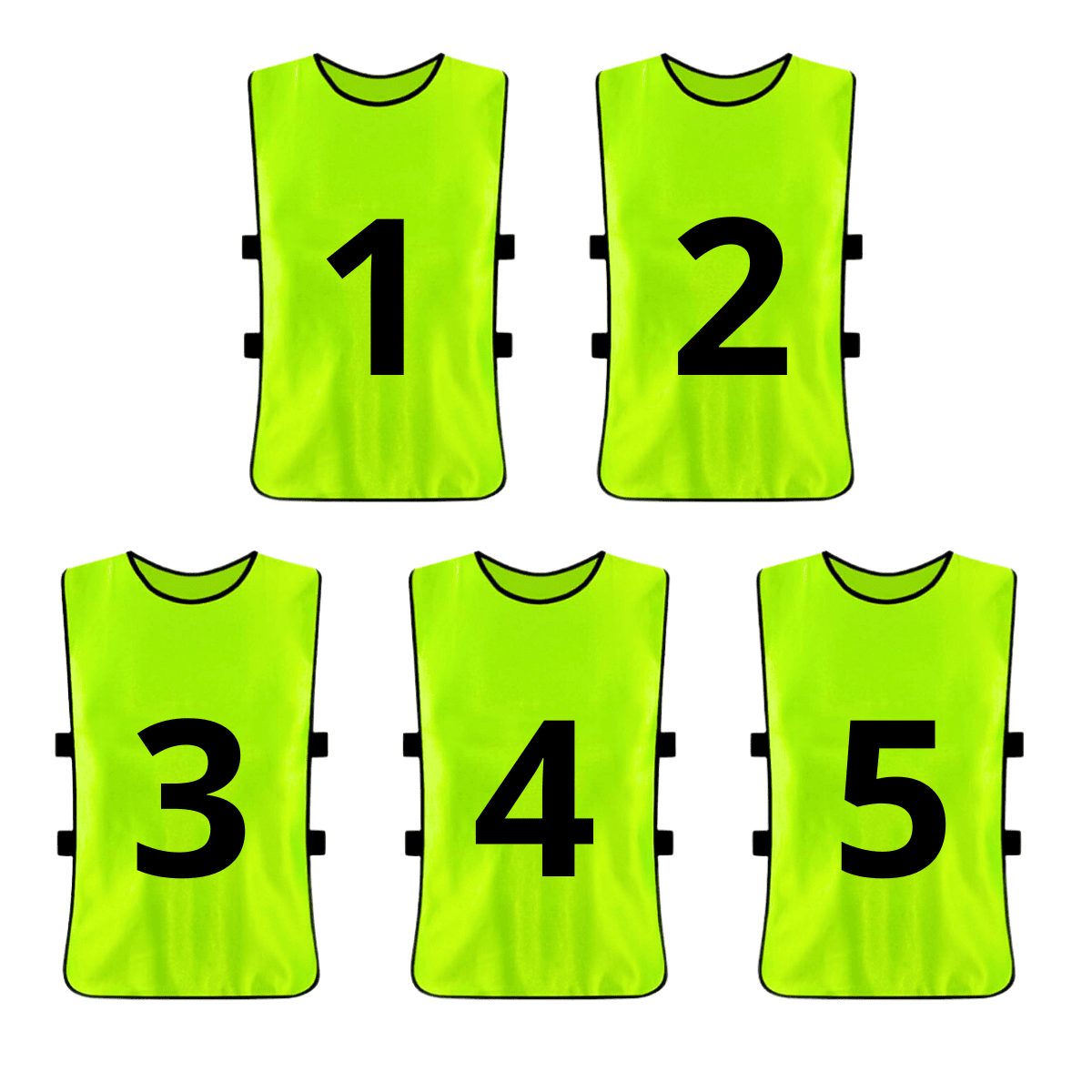 Linea Sport - Set De 5 Petos Deportivos Numerados Para Adultos Unisex