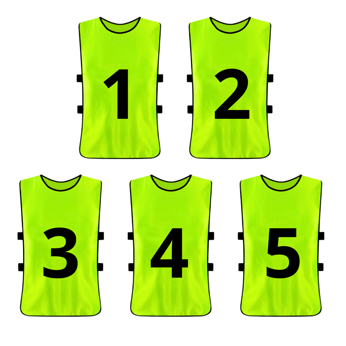 Linea Sport - Set De 5 Petos Deportivos Numerados Para Adultos Unisex