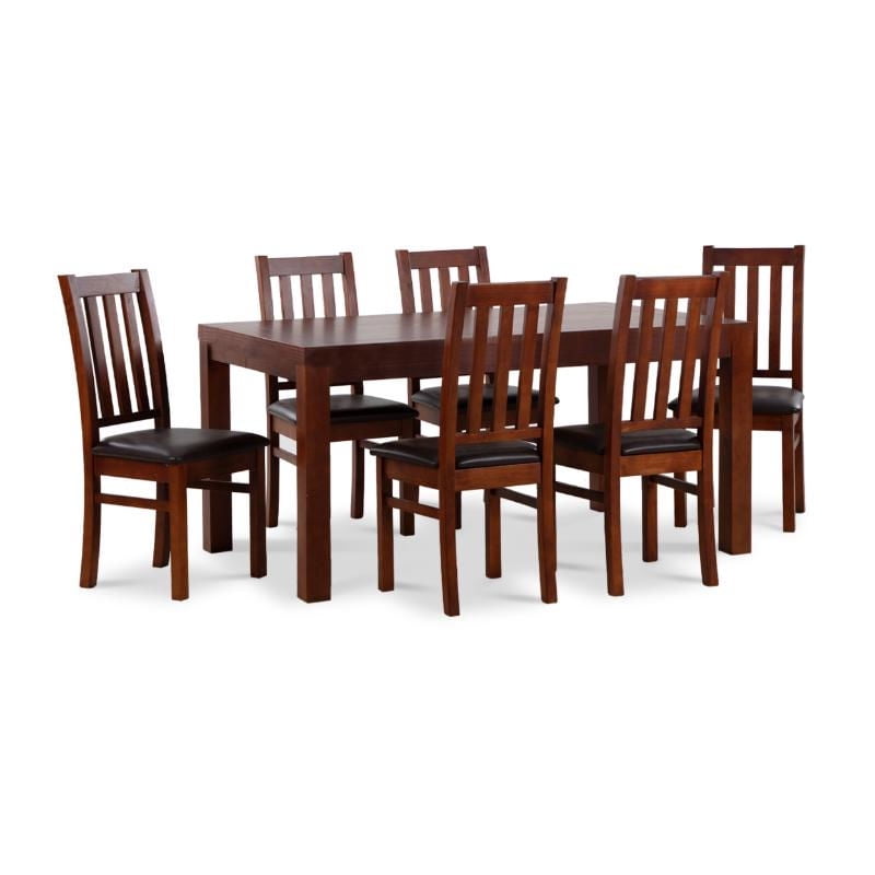 Cic - Comedor Ñuble Con 6 Sillas Caramelo - Chocolate