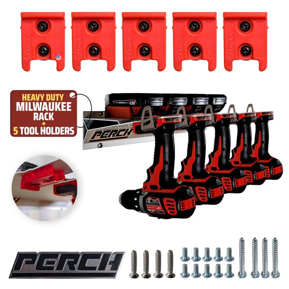 Soporte portaherramientas PERCH para herramientas inalámbricas Milwaukee M18 de 18 V