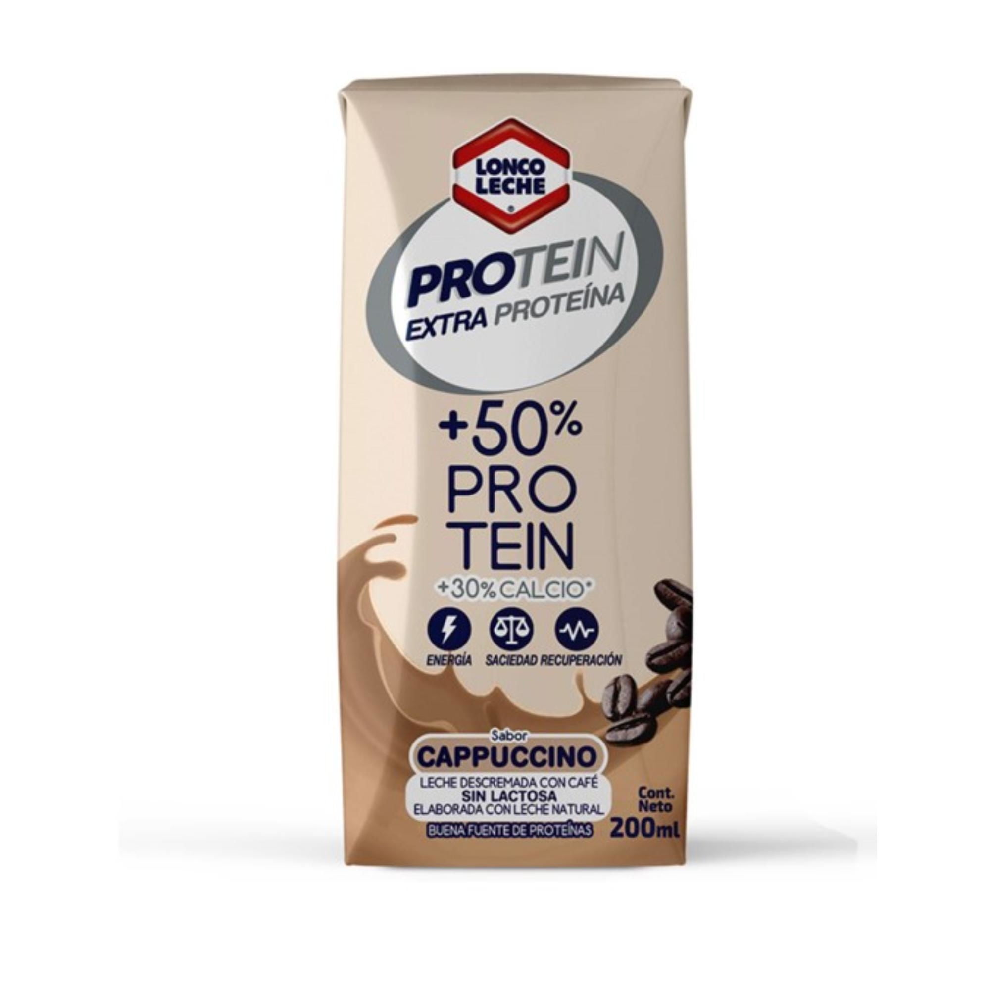 Leche Protein Milk Sin Lactosa Cappuccino 200 ml Loncoleche