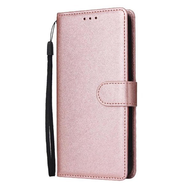 Funda Cartera para Samsung Galaxy A16 con Tarjetero, Soporte y Cordón - Protección Oro rosa