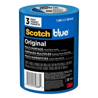 Scotchblue - Cinta De Pintor Original, Color Azul Escocés, 48 Mm X 55 M, 3 Rollos