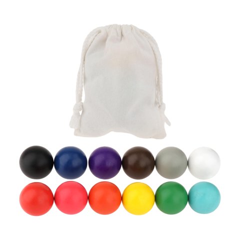 Magideal - 12 Bolas De Madera De Arco Iris Montessori, Juguetes Coloridos De Bolas De Madera Para Niños Pequeños, Juego De Bolas De Arco Iris, Material De Aprend