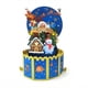 thumbnail image 1 of 1pc, Santa Claus And Deer Cart 3D Box Decoration Golden Stamping Greeting Card Christmas Wishing, Handmade Paper Carved Card, Handmade Cartoon Card, Party Favors, Party Gift Decor, Party Supplies, Gif, 1 of 4