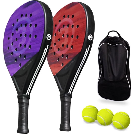 Set Pala Padel Generic 2 Palas 3 Pelotas Mochila