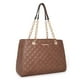 thumbnail image 1 of Bolso Montana West con cadena acolchada y hombro marrón MWC-040BR, 1 of 3