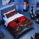 thumbnail image 1 of 3pcs Brigade Themed Printed Bedding Set | Includes 1 Duvet Cover and 2 Pillowcases Polyester, 1 of 5