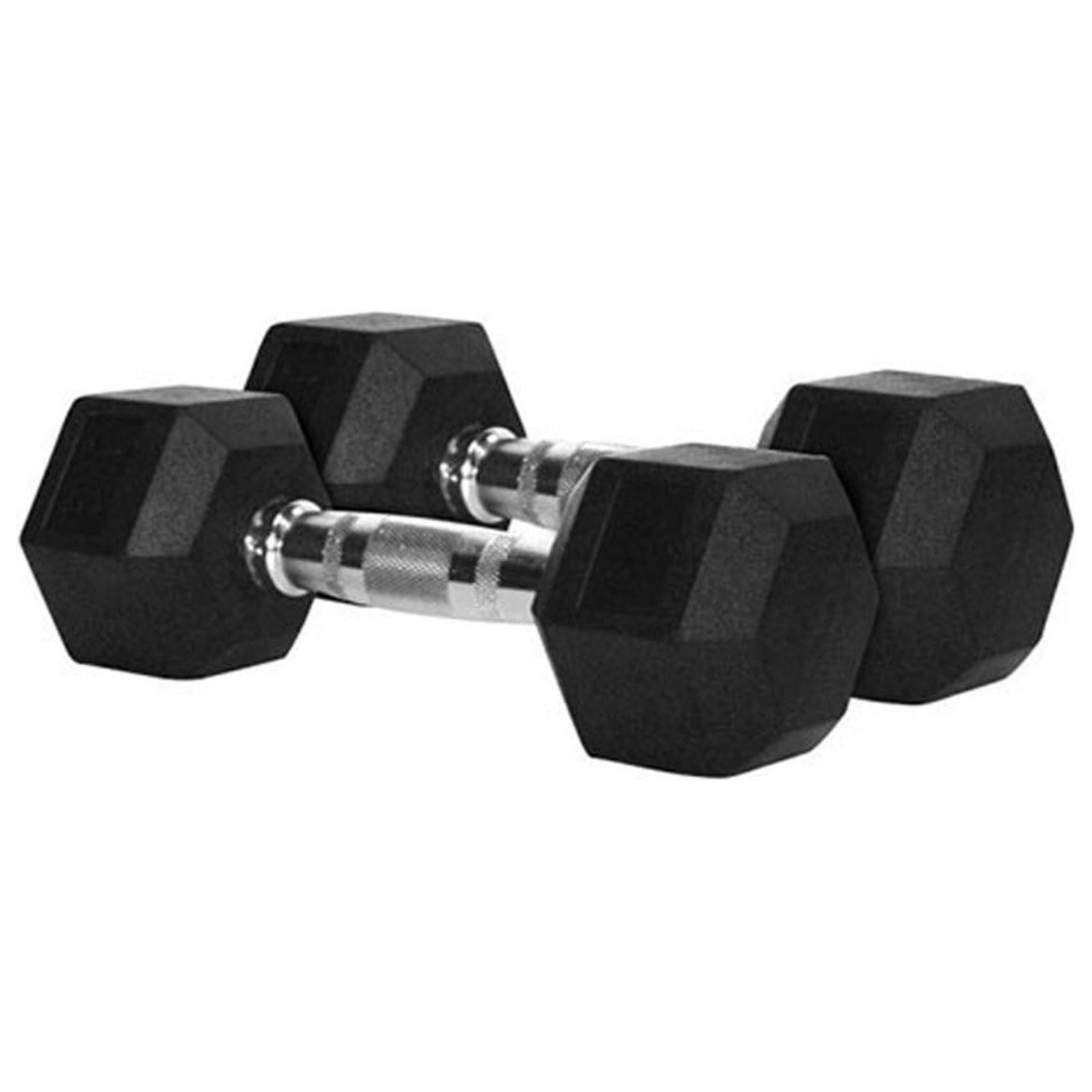 Basko Fitness - Mancuernas Hexagonales De Caucho Par 12,5 Kg
