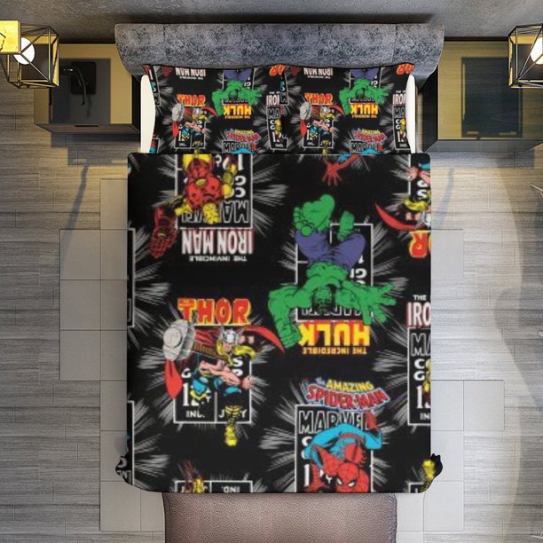 Marvel-Spider-Man Comforter Set for Kids Boys Teen Men Tween 3D Lightweight Microfiber Bedding Sets