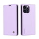 thumbnail image 2 of Funda Billetera de Cuero para iPhone 15 Pro Max con Tarjetero y Soporte - Tapa Magnética Morado, 2 of 6