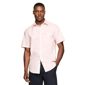 Camisa Tommy Hilfiger Para Hombre, Manga Corta, Casual, Corte Clásico