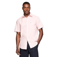 Camisa Tommy Hilfiger Para Hombre, Manga Corta, Casual, Corte Clásico