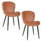 thumbnail image 1 of Pack 2 Sillas de Comedor PU Café Patas Metálicas, 1 of 8