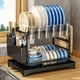 thumbnail image 3 of 1pc Dish Drying Rack For Kitchen Counter Over The Sink, Detachable Larger Capacity 2-Tier Dish Drying Rack Drainboard Set With Double-Layer Bowl Rack, Cup Rack, Drain Board, Sticky Board Rack, Cutlery, 3 of 3